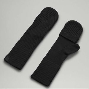 Lululemon Twist Knit Mittens Black M/L